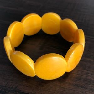 Beautiful wooden round flat beads bracelet